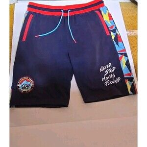 Blac Leaf Athletic Shorts Men Sz 2XL 1968 Olympic Games Multicolor Athleisure